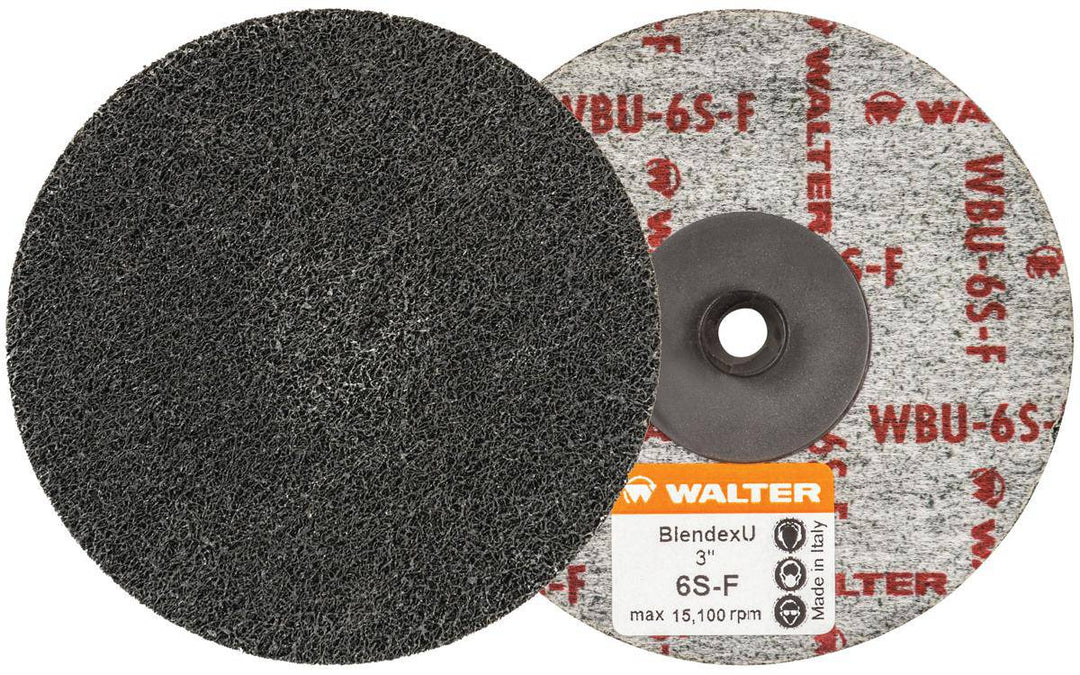 Walter 07J432 4-1/4x2 Gr.120 non-woven flap drum wheel for grinding and finishing applications.
