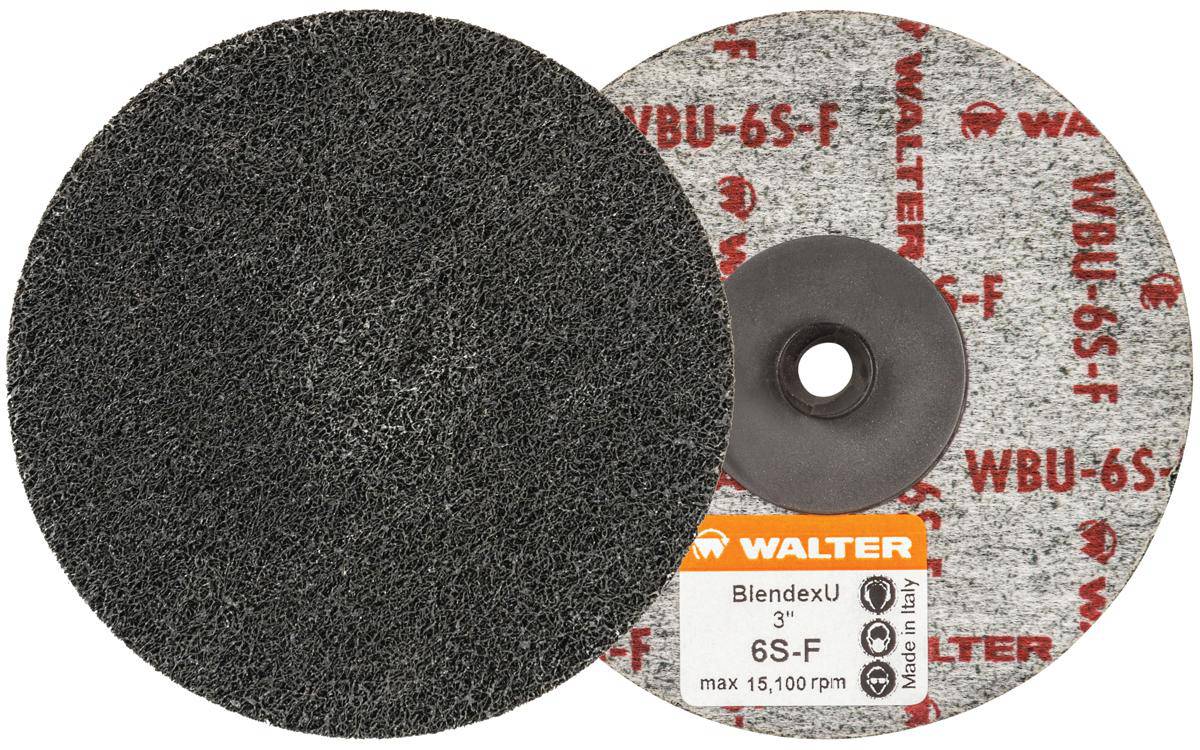 Walter 07J432 4-1/4x2 Gr.120 non-woven flap drum wheel for grinding and finishing applications.