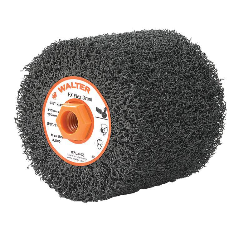 WALTER Blendex 07U615 non-woven wheel, 6-inch diameter, 1/16-inch thickness, 7/8-inch arbor, for grinding and finishing.