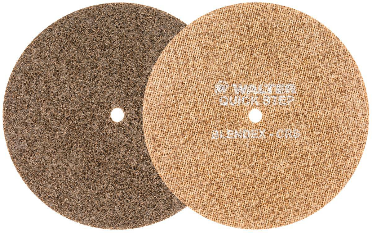 WALTER Blendex 07U652 non-woven wheels, 6 pieces of 1/2 x 1 inch super fine abrasive wheels for polishing and finishing.