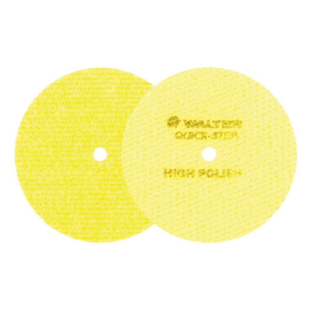 WALTER 07T504 5-inch QS high polish disc for polishing and finishing on metal surfaces, used with polishing machines.