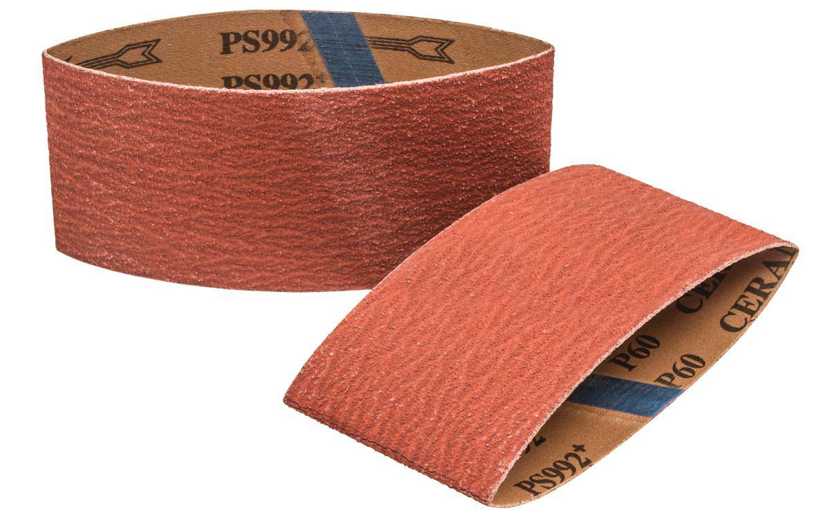 Walter 07F366 sanding belt, 3-1/2 x 15-1/2 inch, 60 grit aluminum oxide cloth backing, designed for grinding and finishing.