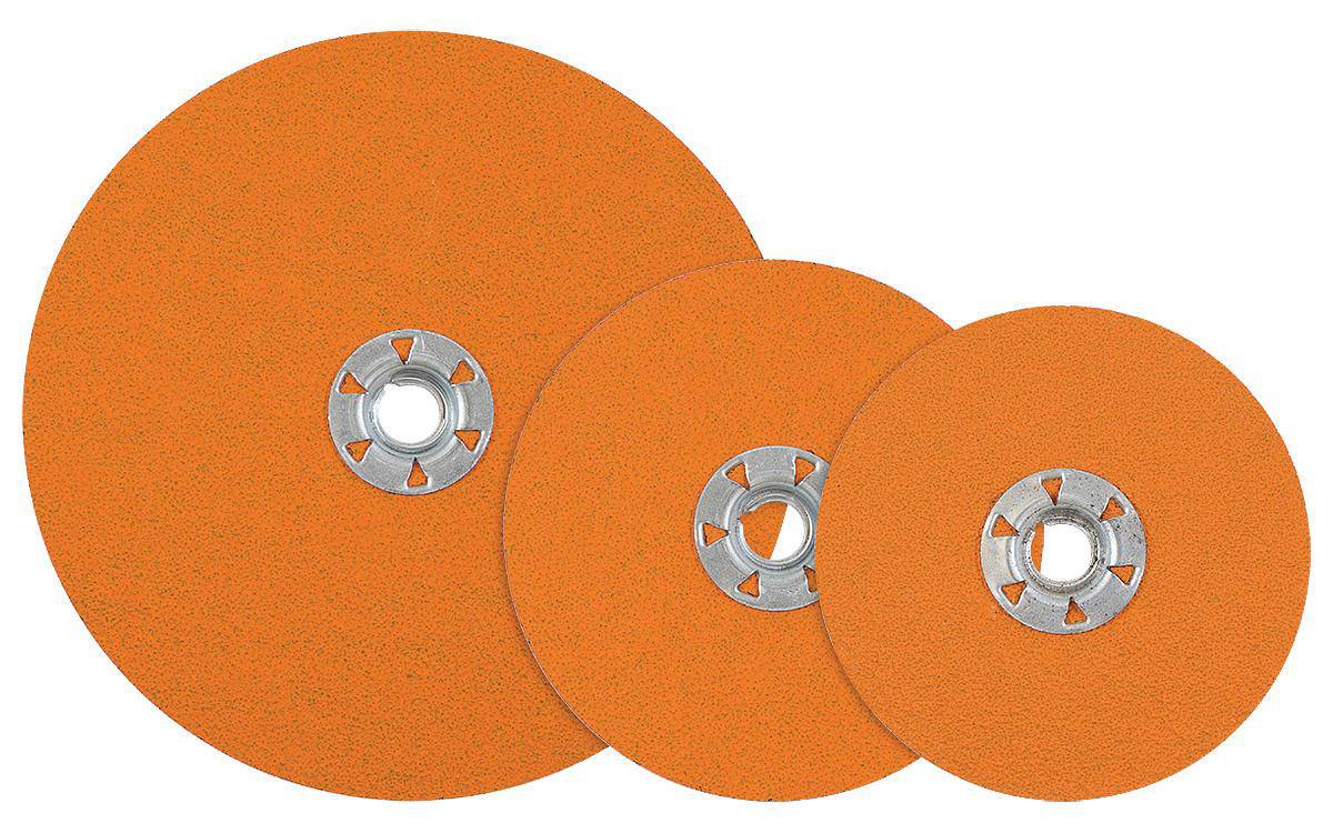 WALTER CoolCut XX 15x475 4.5-inch 50 Grit Aluminum Oxide Quickchange Fibre Disc for grinding and surface preparation.