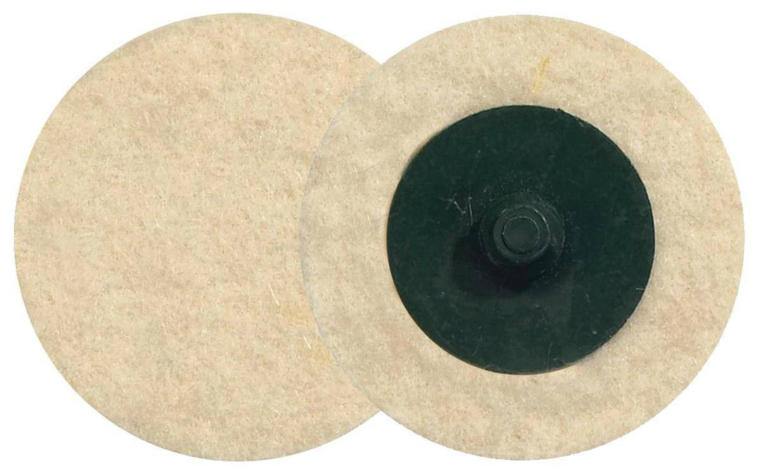 WALTER Twist Felt Disc Roloc Discs for grinding and polishing, shown in a close-up image.