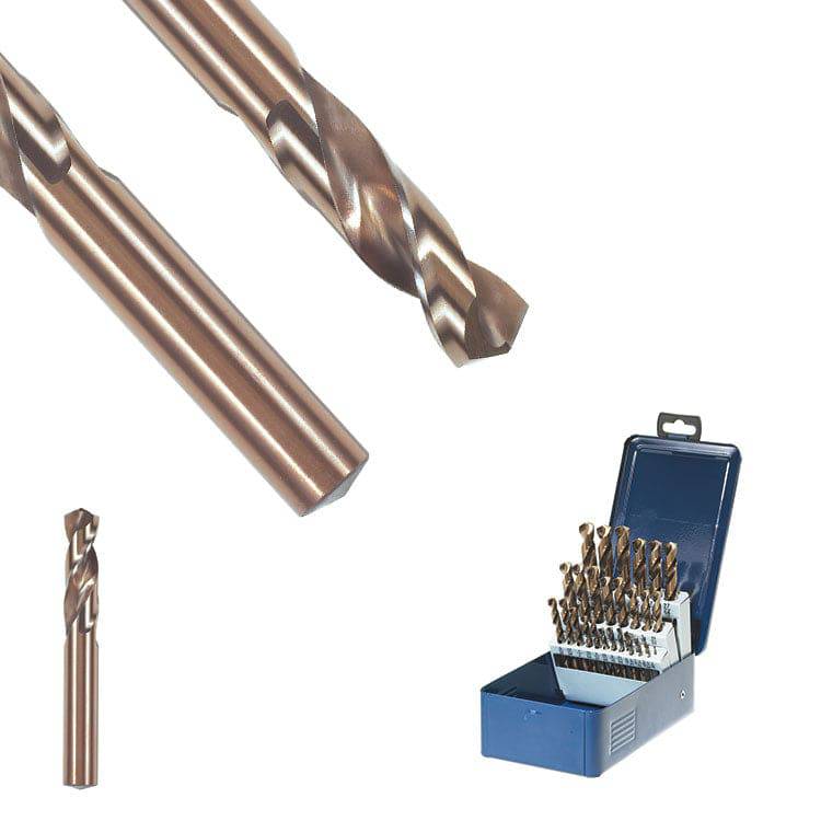 WALTER 01H017 17/6 SST Stub Drill Bit for precise drilling in metal and hard materials, displayed on a workbench.