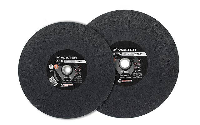 WALTER Chopcut 10H163 Titan Wheels, Type 1, 16x9/64 inch straight wheels for industrial cutting equipment.