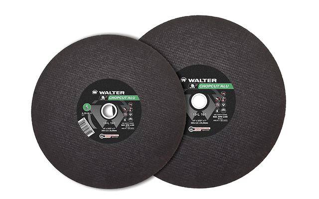 WALTER Chopcut 10L123 aluminum cutting wheel with 12x3/32x1 dimensions, designed for durable metal grinding and cutting.