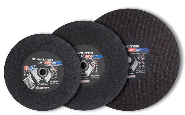 WALTER Chopcut 10Q163 Type 1 16x7/6 A30 industrial cutting wheel with straight design and durable construction.