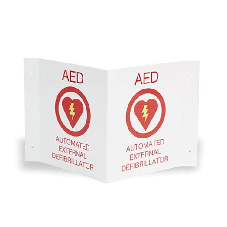 Zoll Medical 8000-0825 - First Aid Sign AED Plus Aed Automated External Defibrillator (8-1/2 Inch X 11 Inch) - eGrimesDirect
