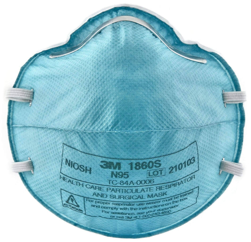3M 1860S  - N95 Particulate Healthcare Respirator Filter Facemask 1860S (Small) (Case of 120) 7000002007