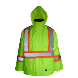 Hi-Vis 150D Insulated Rain Jacket in Yellow -  Open Road Viking 6326JG