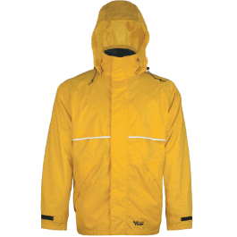 420D Heavy Duty Rain Hooded Jacket in Yellow -  Journeyman Viking